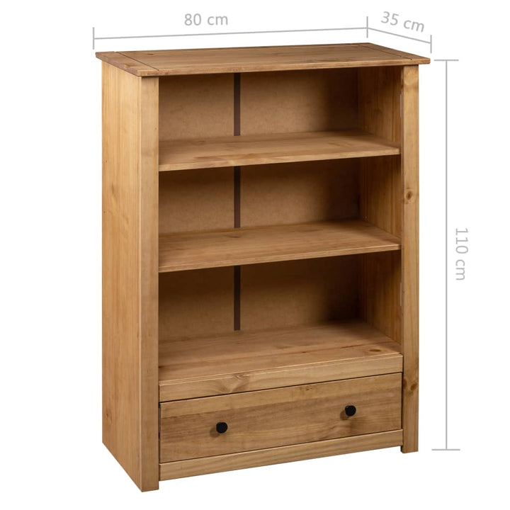 Bibliotecă, 80 X 35 X 110 Cm, Lemn Masiv De Pin, Gama Panama