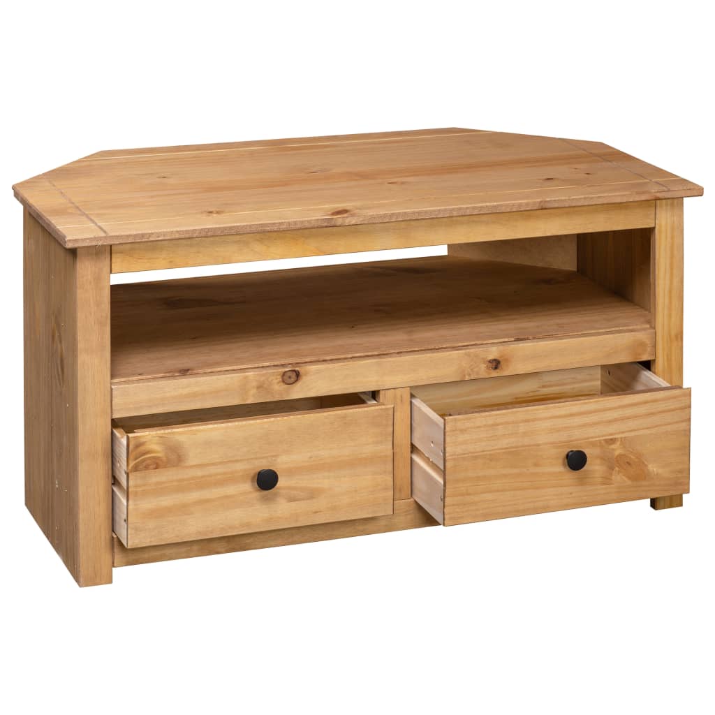 Comodă Tv De Colț, 93X49X49 Cm, Lemn Masiv De Pin, Gama Panama