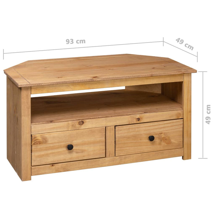 Comodă Tv De Colț, 93X49X49 Cm, Lemn Masiv De Pin, Gama Panama