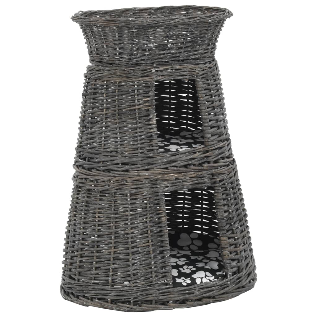 Set Coșuri Pisici, Perne, 3 Piese, , 47X34X60 Cm, Răchită