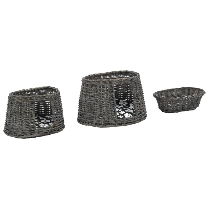 Set Coșuri Pisici, Perne, 3 Piese, , 47X34X60 Cm, Răchită