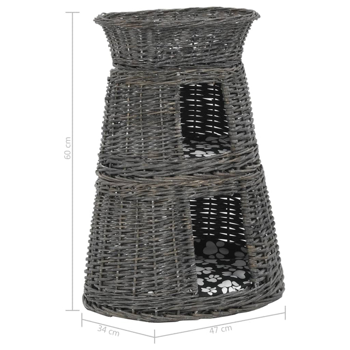 Set Coșuri Pisici, Perne, 3 Piese, , 47X34X60 Cm, Răchită