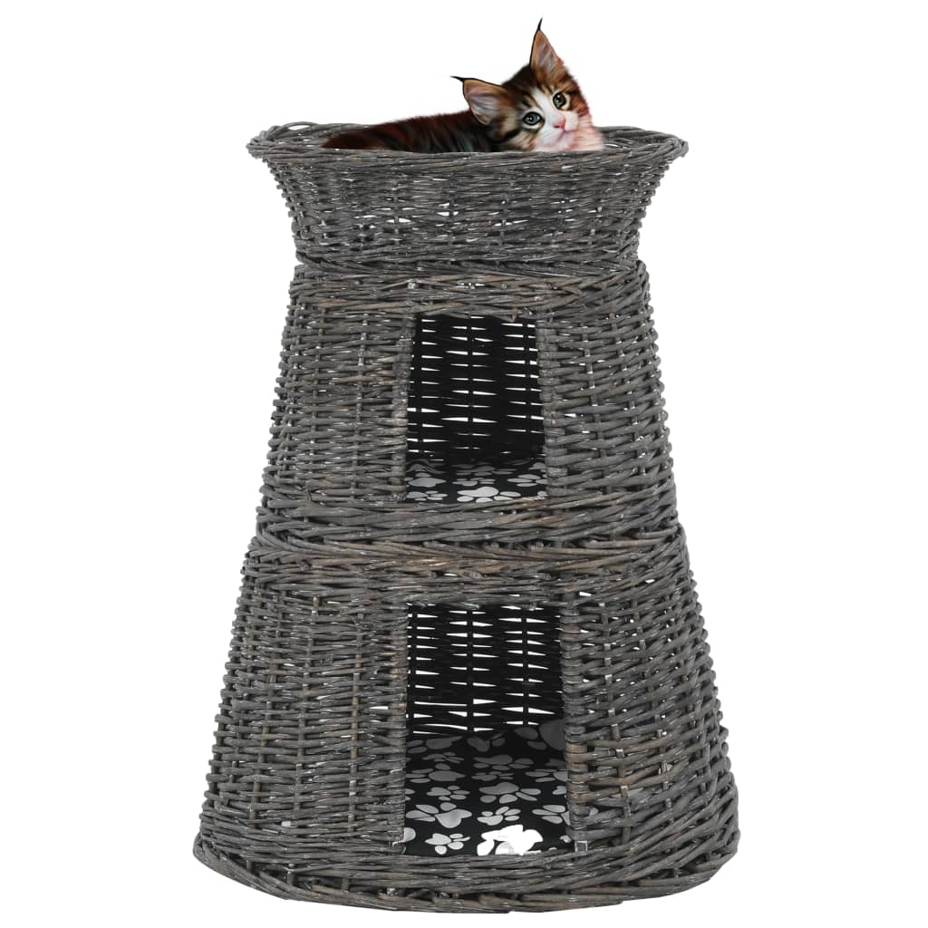 Set Coșuri Pisici, Perne, 3 Piese, , 47X34X60 Cm, Răchită