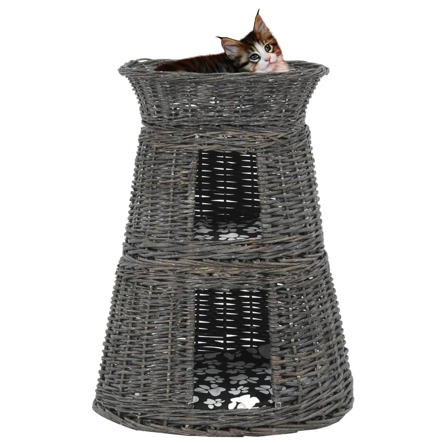 Set Coșuri Pisici, Perne, 3 Piese, , 47X34X60 Cm, Răchită