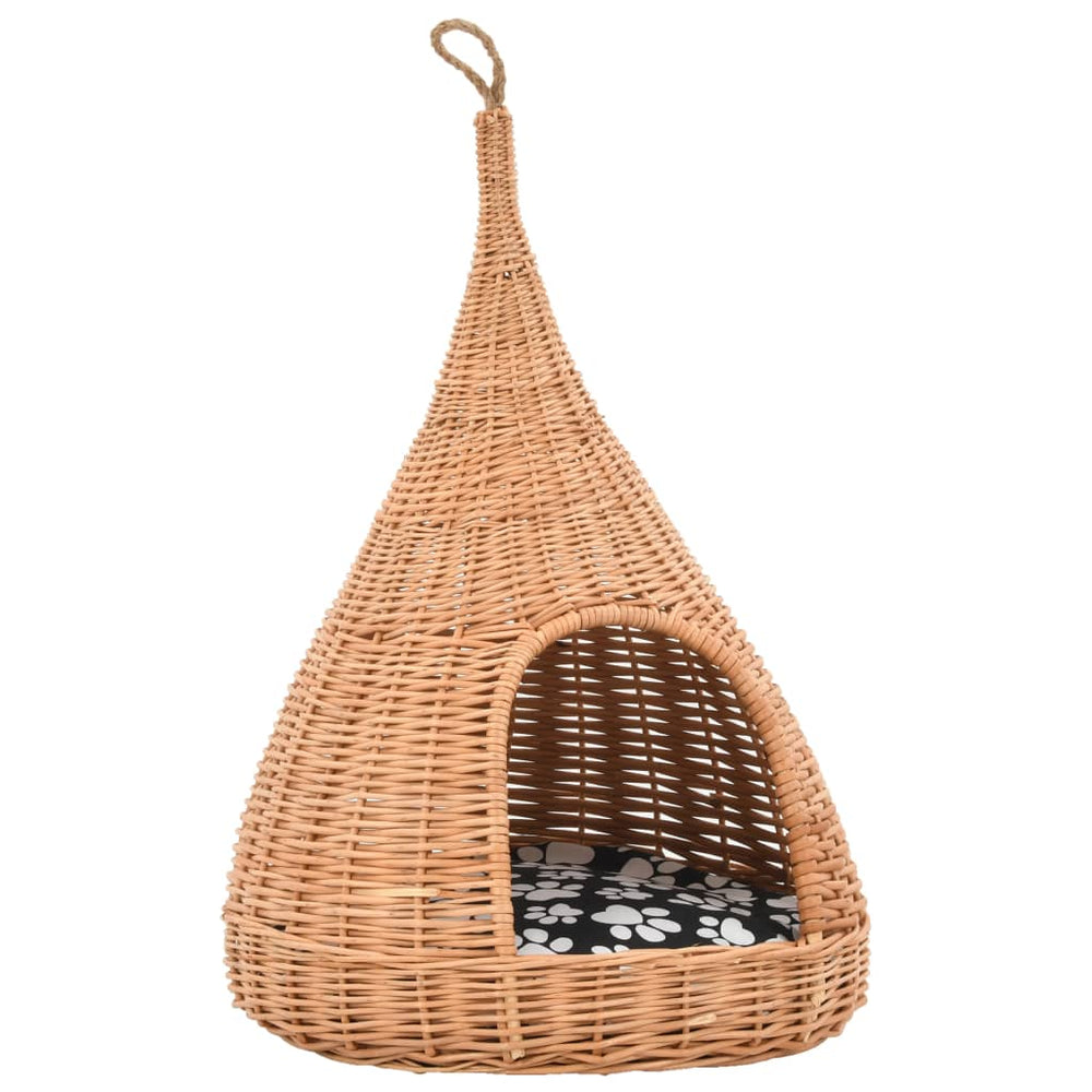 Casă Pentru Pisici Cu Pernă, 40X60 Cm, Salcie Ă, Teepee