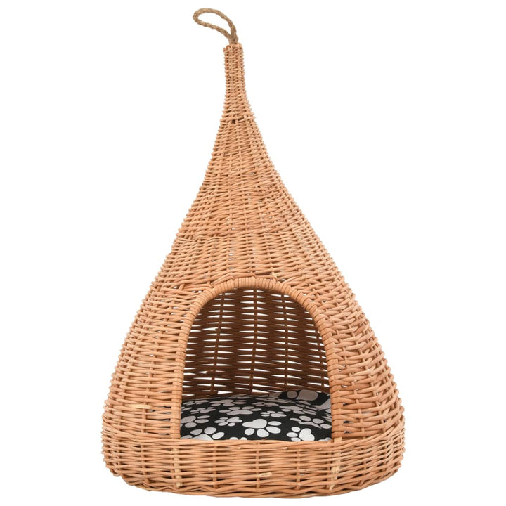Casă Pentru Pisici Cu Pernă, 40X60 Cm, Salcie Ă, Teepee