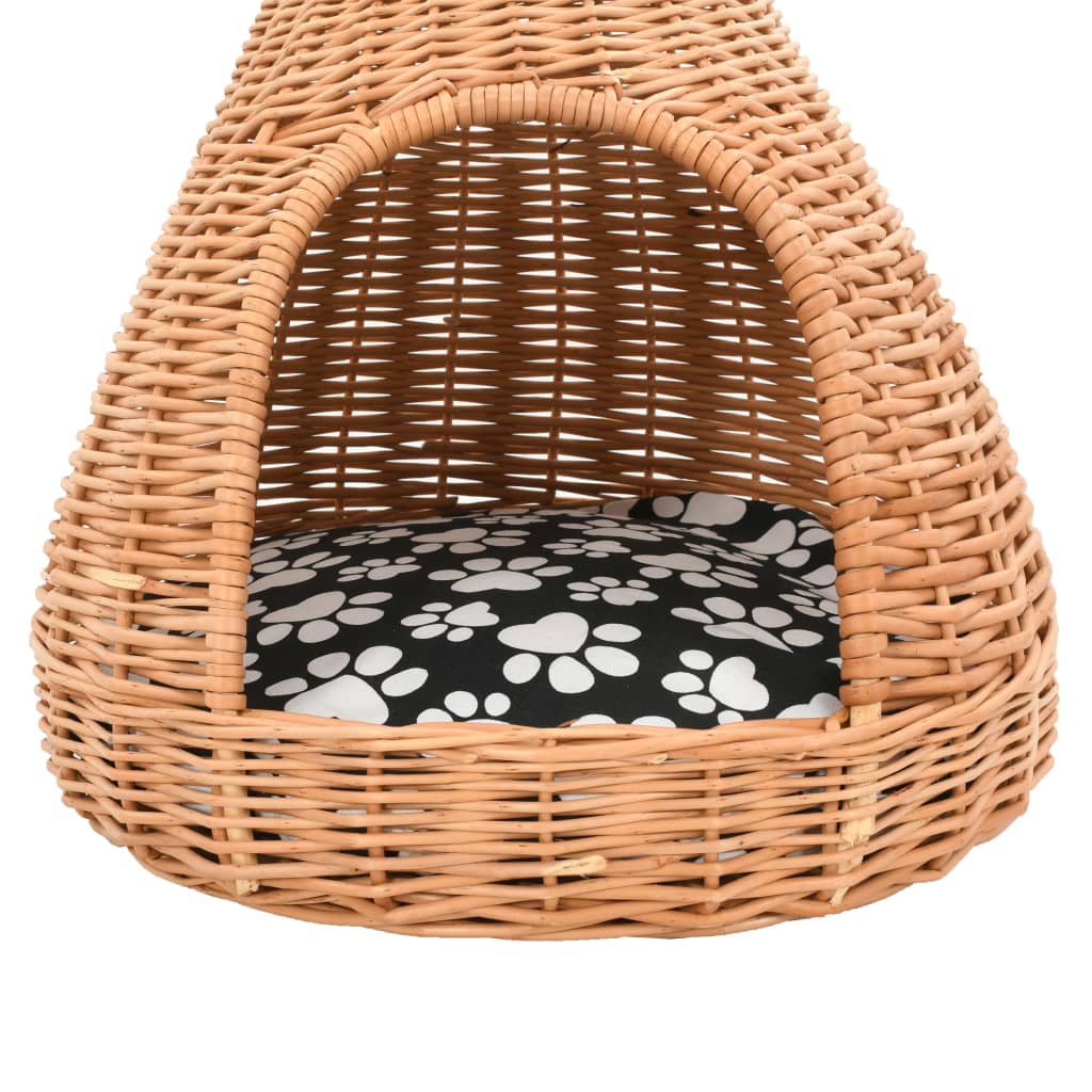 Casă Pentru Pisici Cu Pernă, 40X60 Cm, Salcie Ă, Teepee