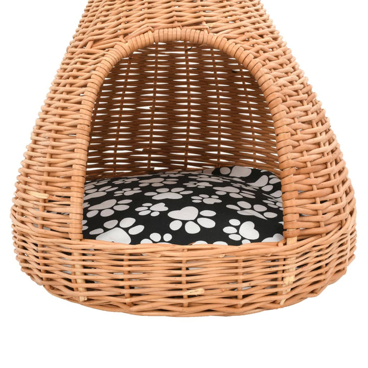 Casă Pentru Pisici Cu Pernă, 40X60 Cm, Salcie Ă, Teepee