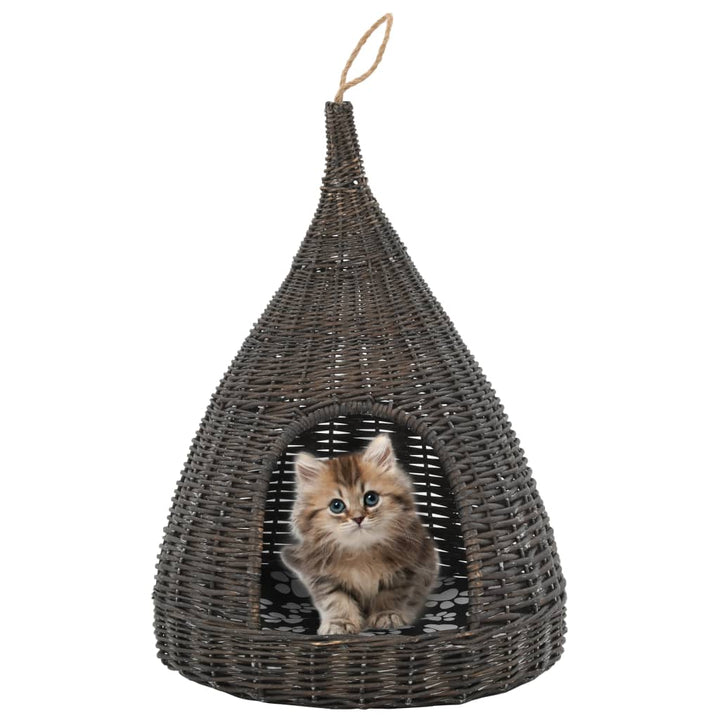 Casă Pentru Pisici Cu Pernă, 40X60 Cm, Salcie Ă, Teepee