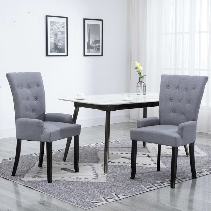 Scaun De Bucătărie Cu Cotiere, , Material Textil