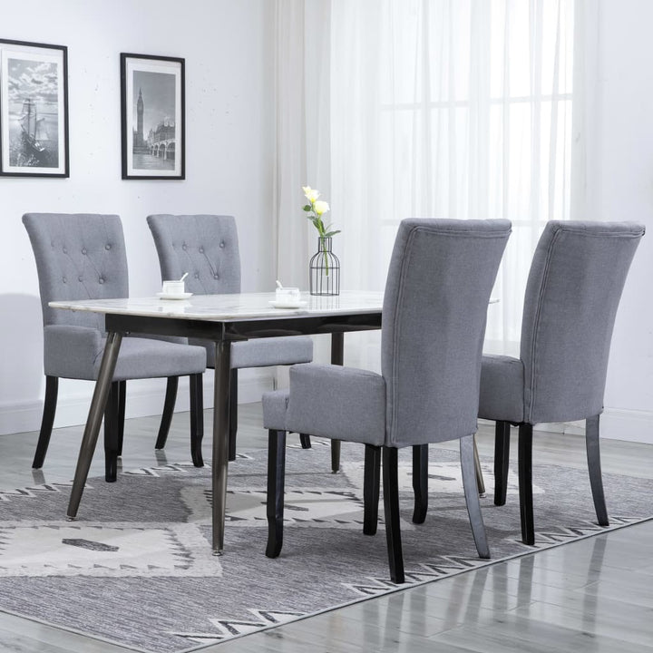 Scaun De Bucătărie Cu Cotiere, , Material Textil