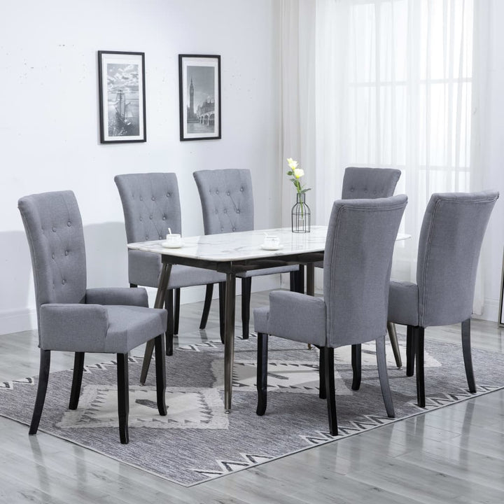 Scaun De Bucătărie Cu Cotiere, , Material Textil