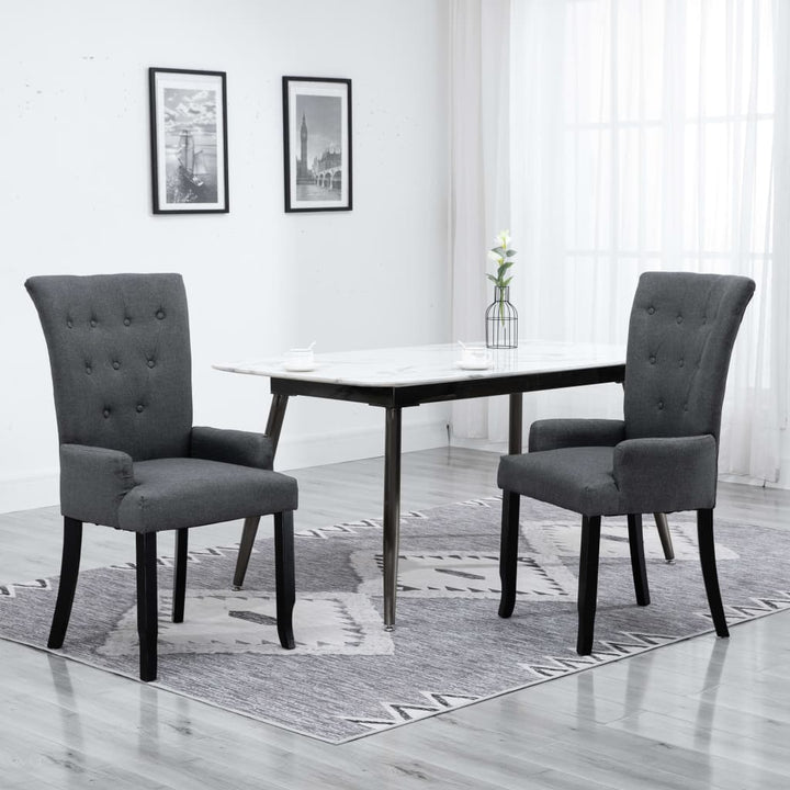 Scaun De Bucătărie Cu Cotiere, , Material Textil