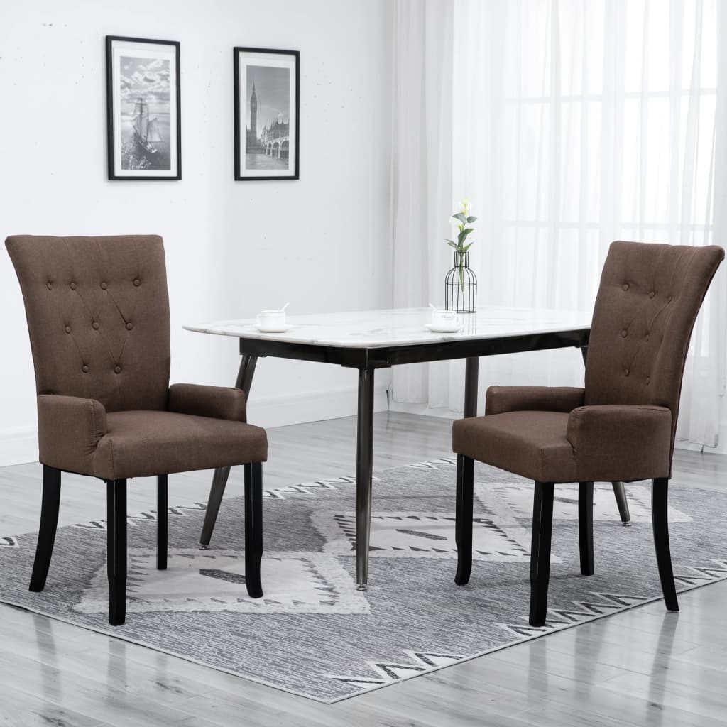 Scaun De Bucătărie Cu Cotiere, , Material Textil