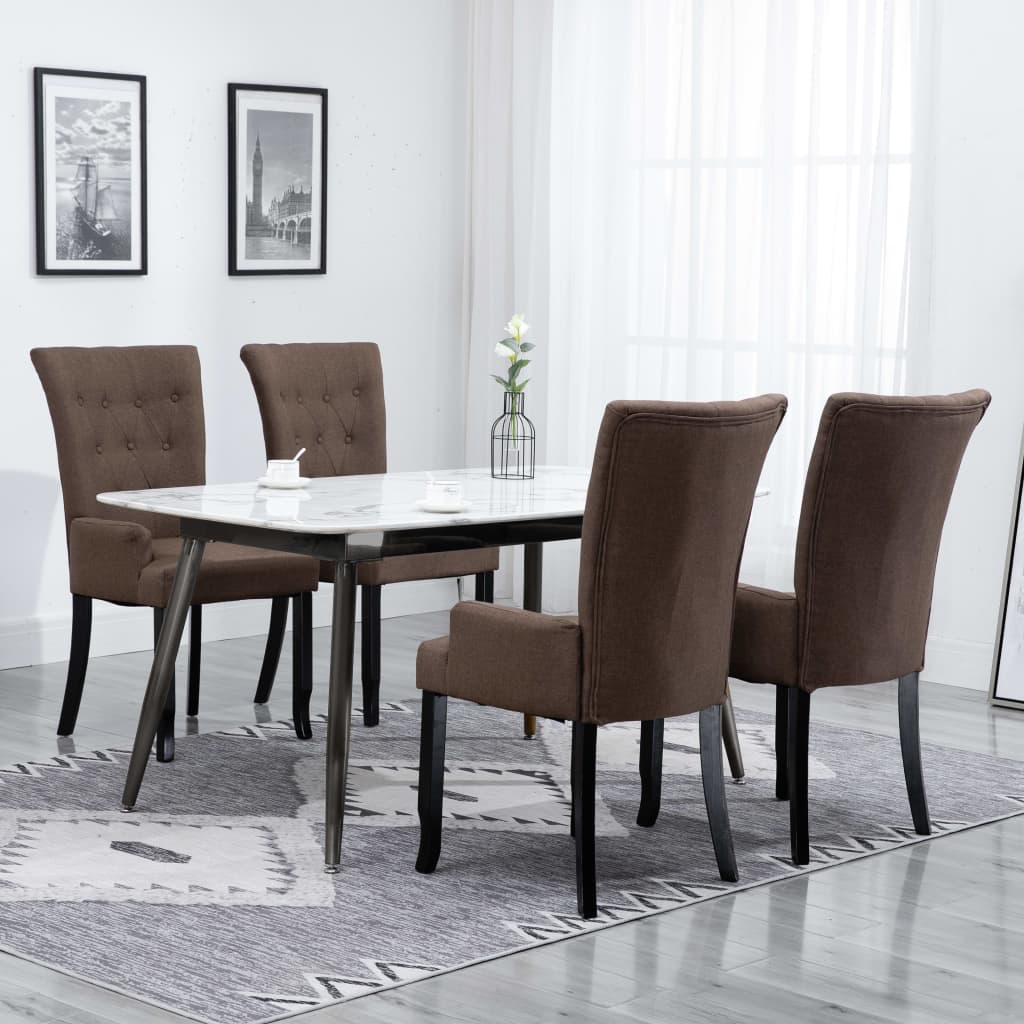 Scaun De Bucătărie Cu Cotiere, , Material Textil