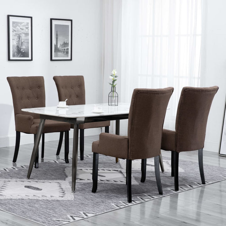 Scaun De Bucătărie Cu Cotiere, , Material Textil