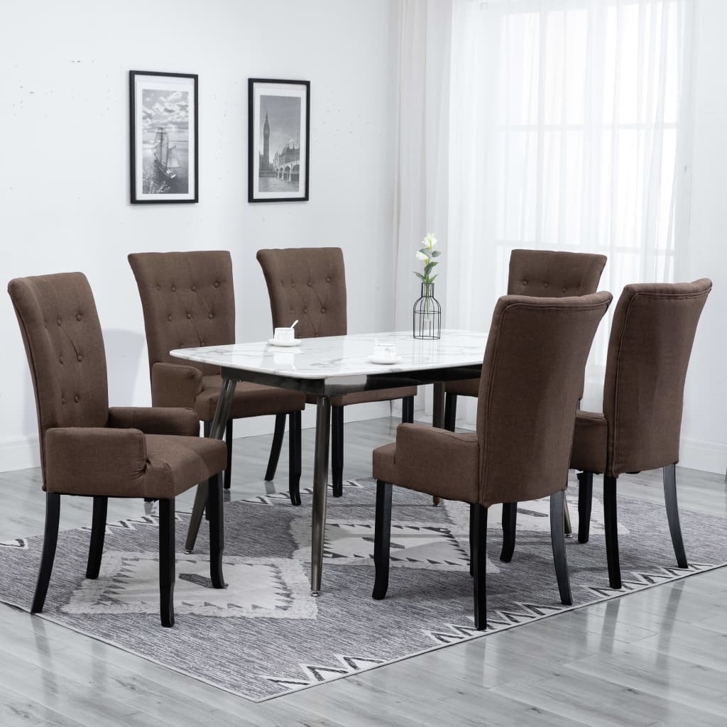 Scaun De Bucătărie Cu Cotiere, , Material Textil