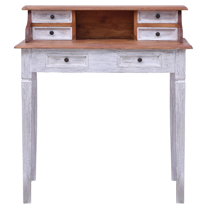 Birou De Scris Cu Sertare, 90X50X101 Cm, Lemn Masiv De Mahon