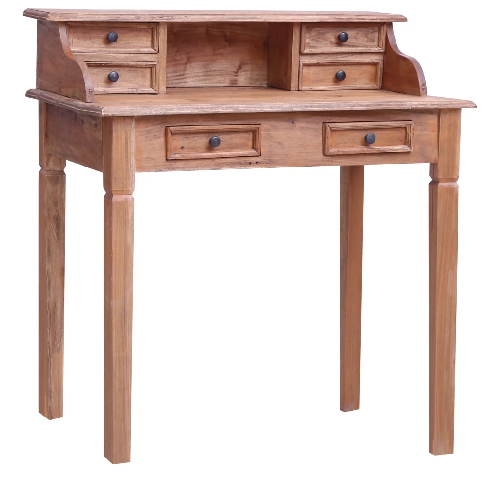 Birou De Scris Cu Sertare, 90X50X101 Cm, Lemn Masiv De Mahon