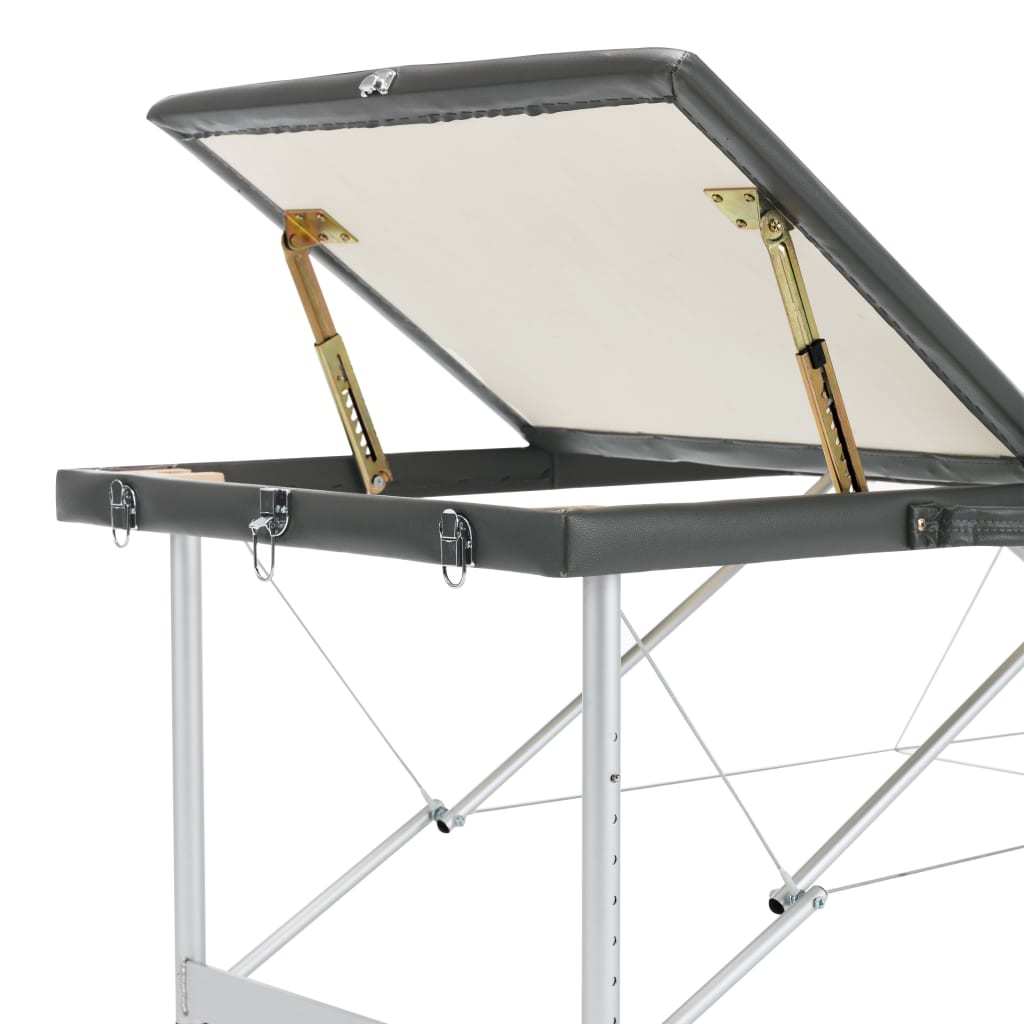 Masă De Masaj Cu 3 Zone, Cadru Aluminiu, , 186 X 68 Cm