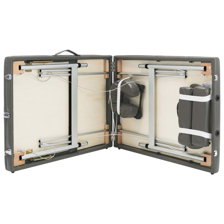Masă De Masaj Cu 3 Zone, Cadru Aluminiu, , 186 X 68 Cm
