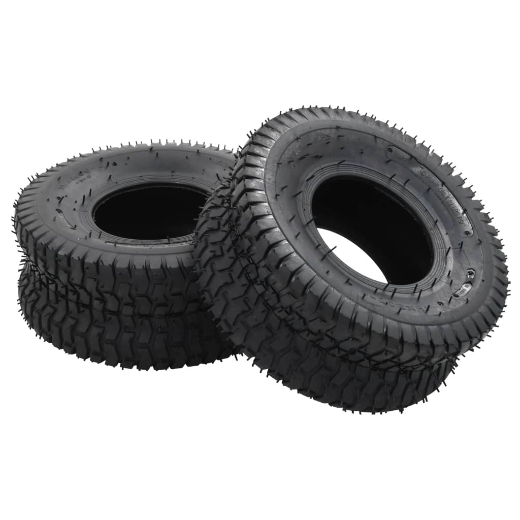Set Anvelopă Roabă & Cameră, 4 Buc., 15X6.00-6 4Pr, Cauciuc
