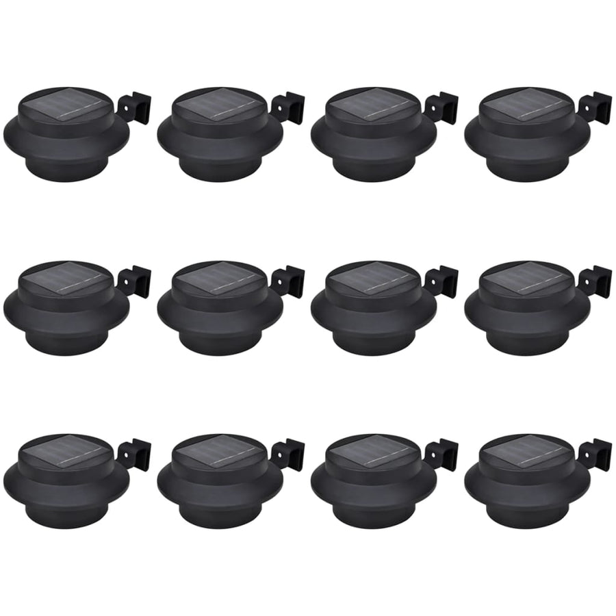 Lămpi Solare De Exterior Pentru Gard, 12 Buc., , Led