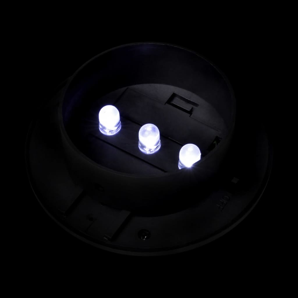 Lămpi Solare De Exterior Pentru Gard, 12 Buc., , Led