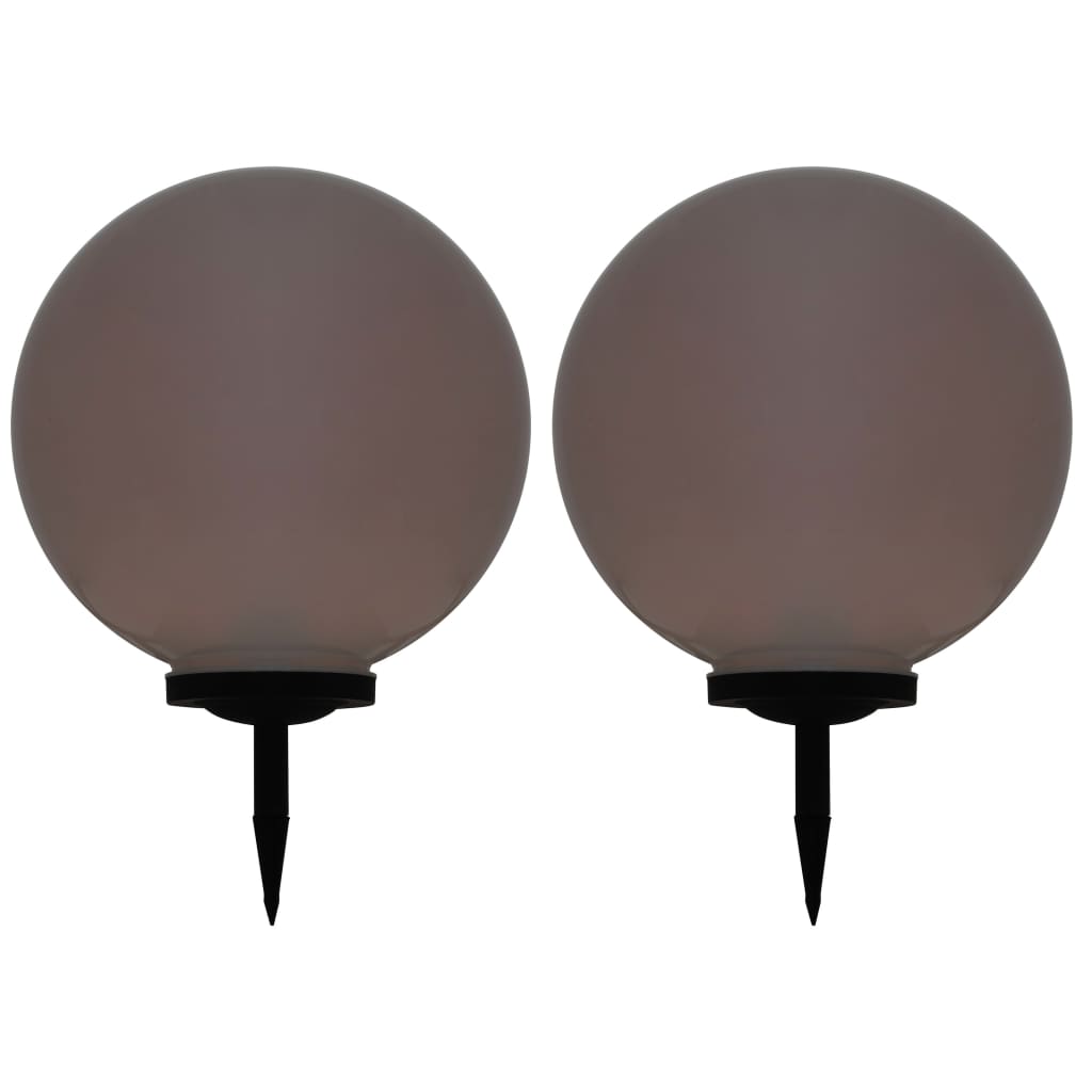 Lămpi Solare De Exterior, 2 Buc., , Rgb, Sferic, Led