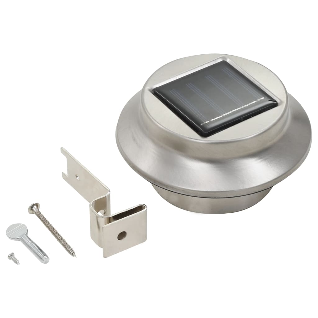 Lămpi Solare De Exterior Led, 12 Buc., Alb, 12 Cm, Rotund