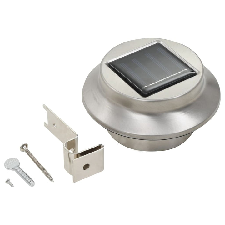 Lămpi Solare De Exterior Led, 12 Buc., Alb, 12 Cm, Rotund