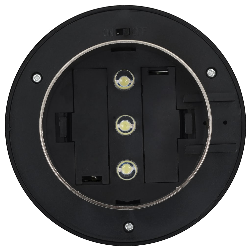 Lămpi Solare De Exterior Led, 12 Buc., Alb, 12 Cm, Rotund