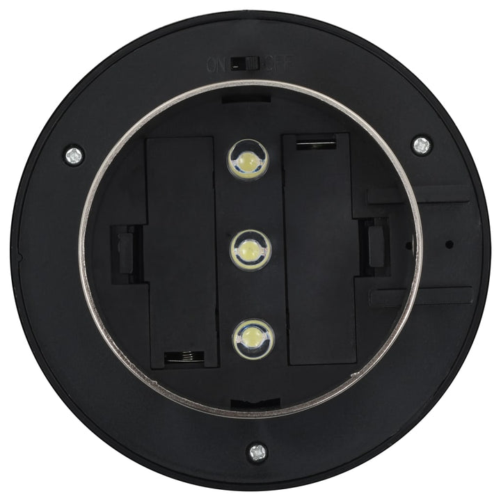 Lămpi Solare De Exterior Led, 12 Buc., Alb, 12 Cm, Rotund