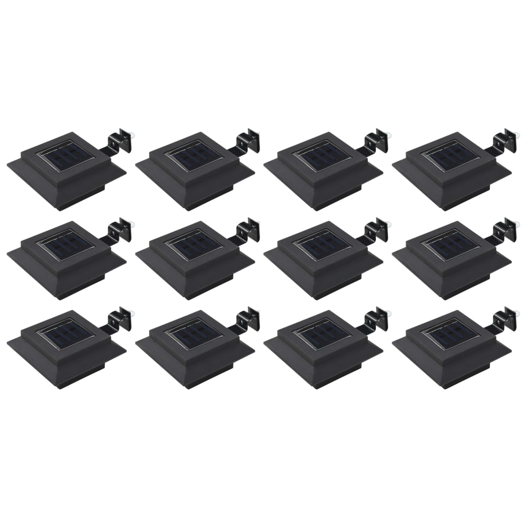 Lămpi Solare De Exterior, 12 Buc., , 12 Cm, Pătrat, Led