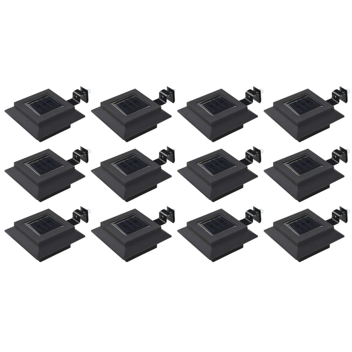 Lămpi Solare De Exterior, 12 Buc., , 12 Cm, Pătrat, Led