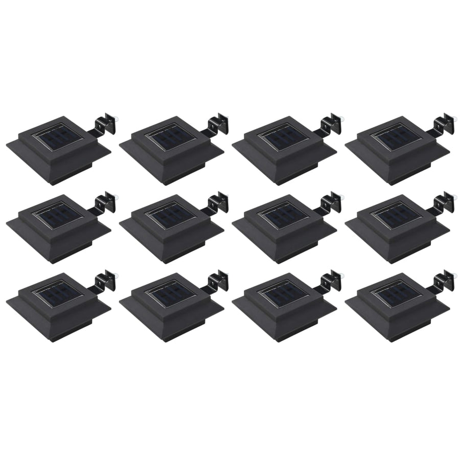 Lămpi Solare De Exterior, 12 Buc., , 12 Cm, Pătrat, Led