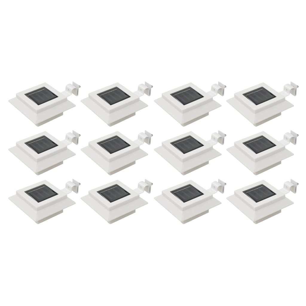 Lămpi Solare De Exterior, 12 Buc., , 12 Cm, Pătrat, Led