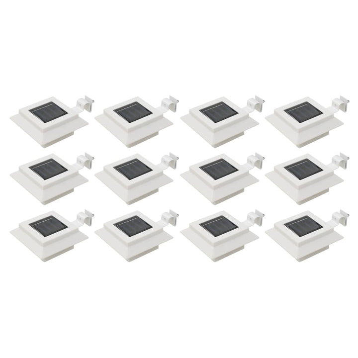 Lămpi Solare De Exterior, 12 Buc., , 12 Cm, Pătrat, Led