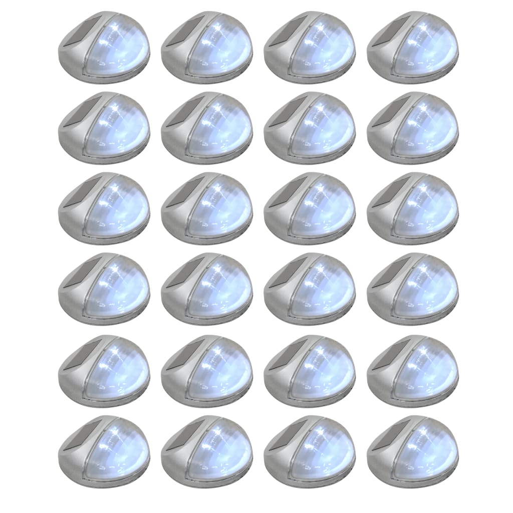 Lămpi Solare De Exterior Cu Led-Uri, 12 Buc., , Rotund