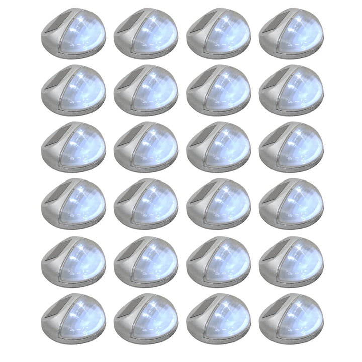 Lămpi Solare De Exterior Cu Led-Uri, 12 Buc., , Rotund