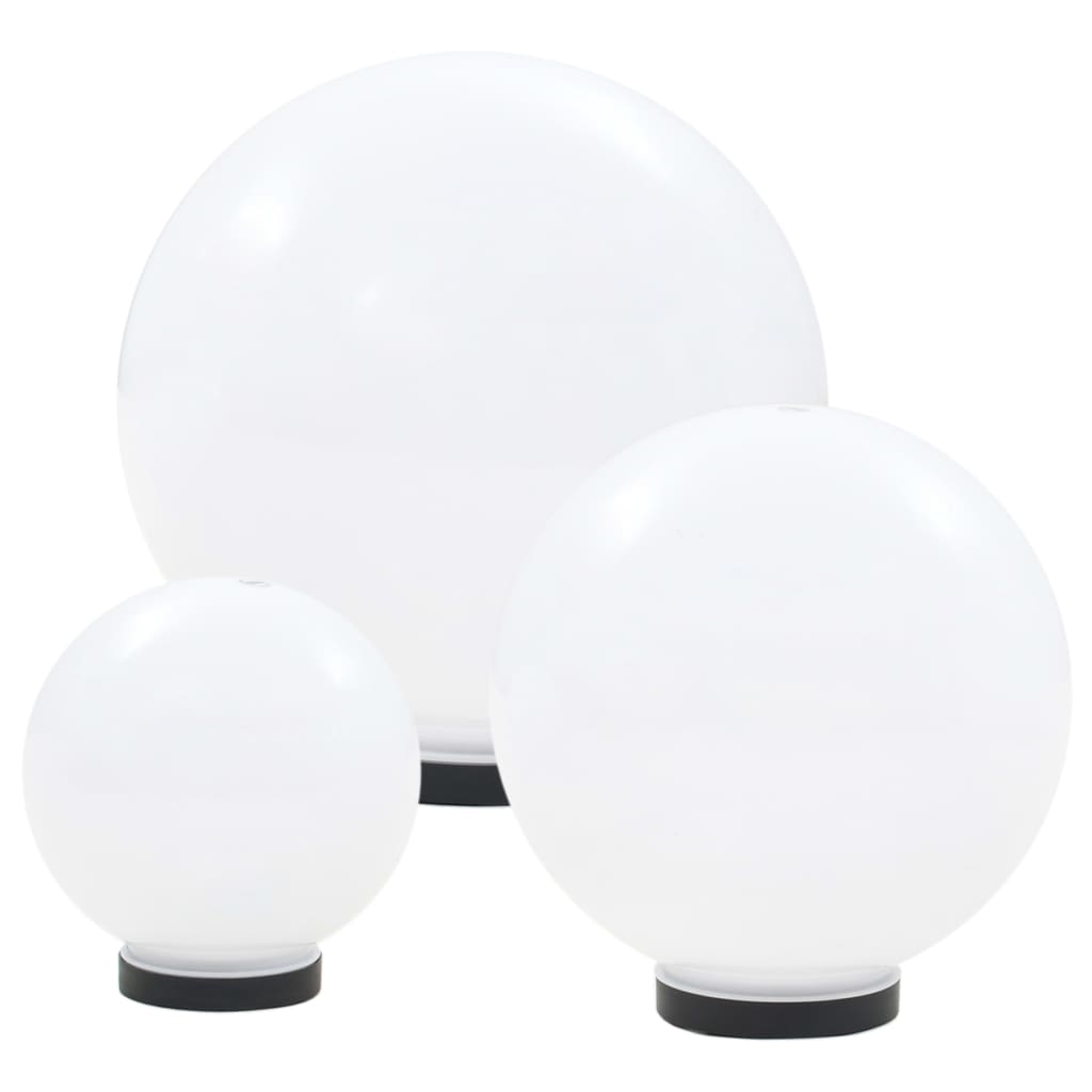 Set Lămpi Glob Cu Led, 6 Buc., 20/30/40 Cm, Pmma, Sferic