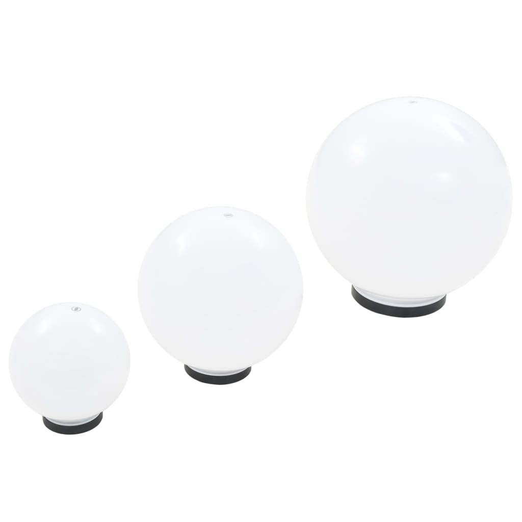 Set Lămpi Glob Cu Led, 6 Buc., 20/30/40 Cm, Pmma, Sferic