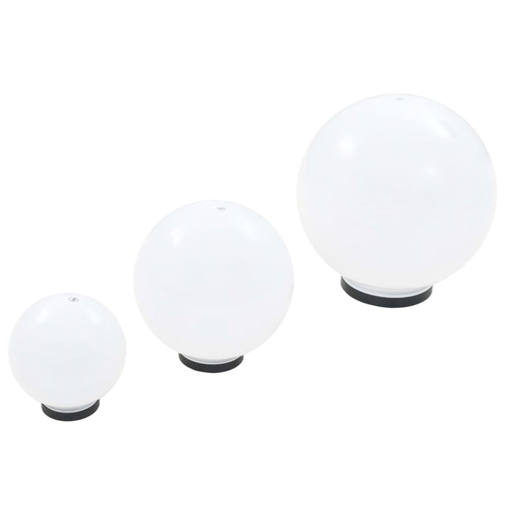 Set Lămpi Glob Cu Led, 6 Buc., 20/30/40 Cm, Pmma, Sferic