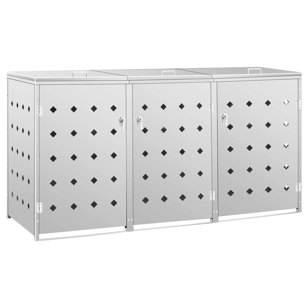 Magazie Pentru Trei Pubele, Oțel Inoxidabil, 240 L