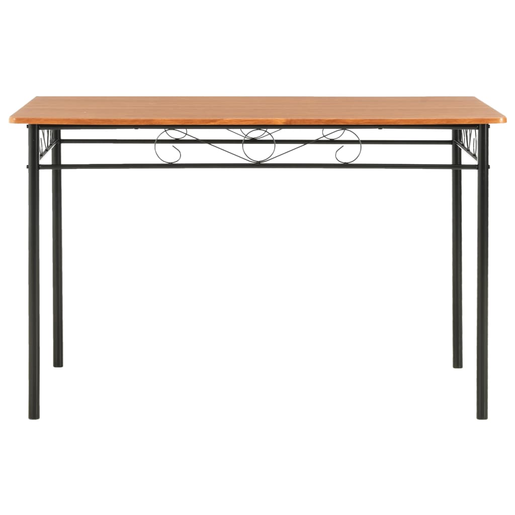 Set Mobilier De Bucătărie, 7 Piese, Maro, Mdf Și Oțel