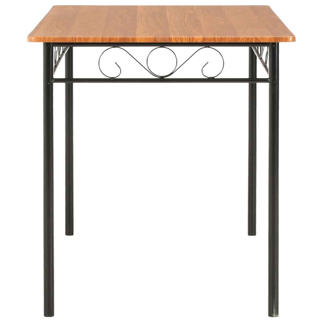 Set Mobilier De Bucătărie, 7 Piese, Maro, Mdf Și Oțel
