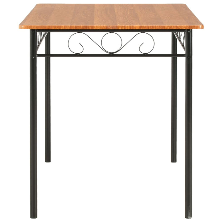 Set Mobilier De Bucătărie, 7 Piese, Maro, Mdf Și Oțel