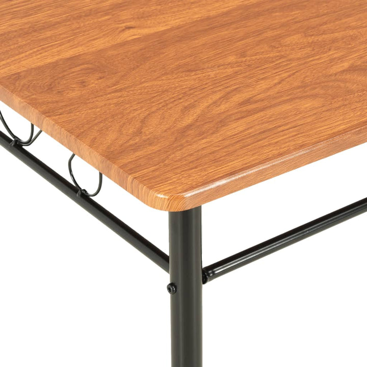 Set Mobilier De Bucătărie, 7 Piese, Maro, Mdf Și Oțel