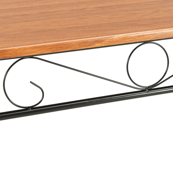 Set Mobilier De Bucătărie, 7 Piese, Maro, Mdf Și Oțel