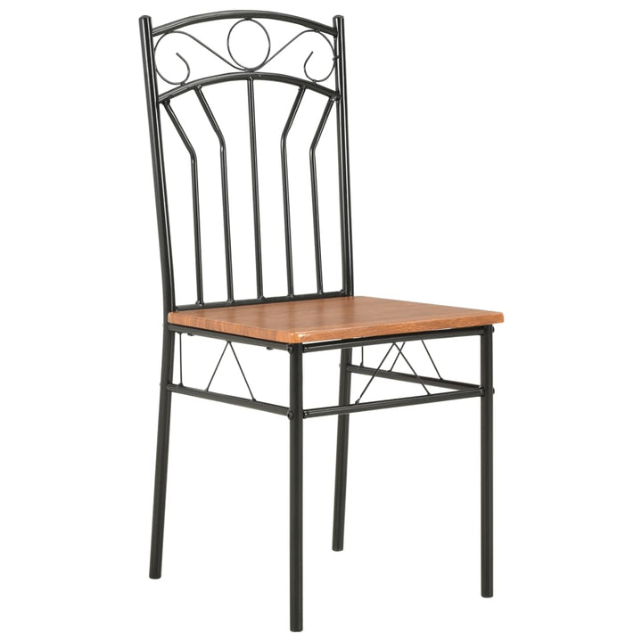 Set Mobilier De Bucătărie, 7 Piese, Maro, Mdf Și Oțel